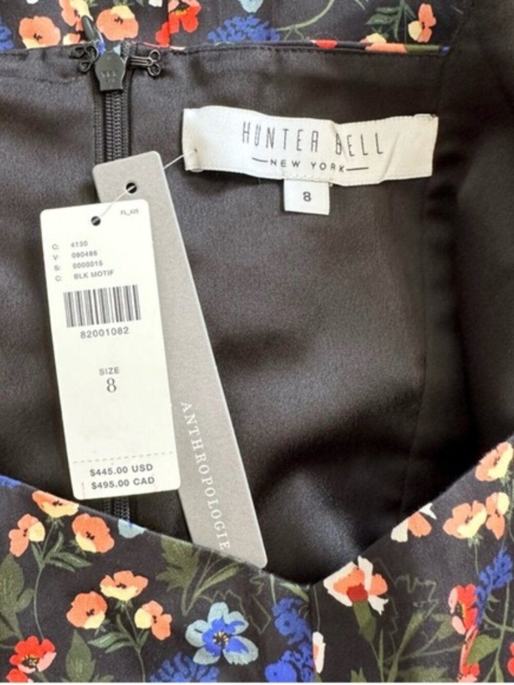 Hunter Bell Colette sheath floral Midi Dress Puff Sleeve retired NWT - Picture 5 of 7